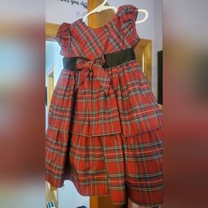 Toddler Cherokee Red Plaid Dress with Button Detail / Christmas Dress - 24M